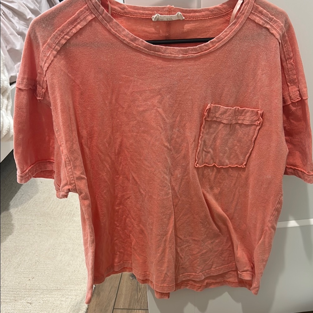 Women's Coral Pocket Tee